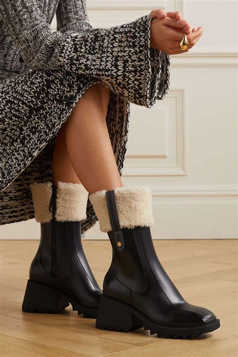 betty chloe|CHLOÉ Betty rubber ankle boots .